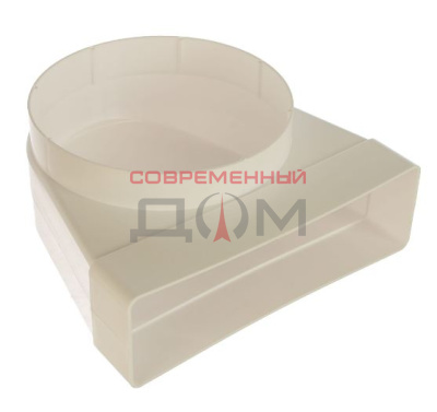 Соединитель угловой 90° плоского воздуховода с круглым пластик, ЭРА 620СК16КП 60х204/D160